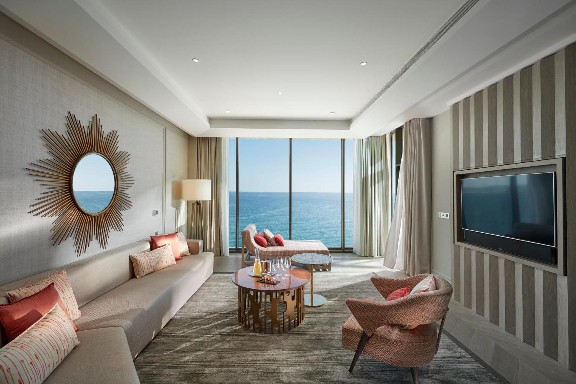 Mandarin Oriental Jumeira, דובאי מראה חיצוני תמונה The living room of a two-bedroom suite